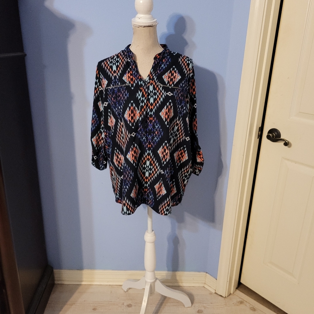 Loretta Holleman Size 1x Womens Blouse